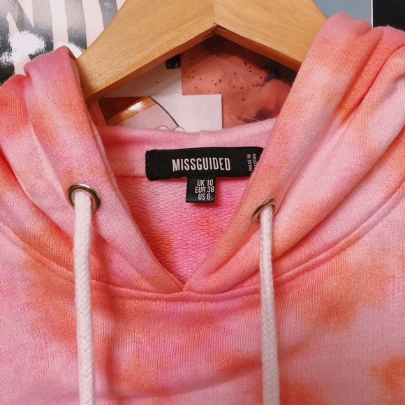 Tie Dye Sweatshirt & Sweatpant Set Pink & Orange - Picture 3 of 4